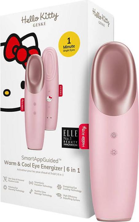 Actual product image Konjac Sponge Masażer do oczu Cool & Warm 6w1 Geske z Aplikacją (Hello Kitty różowy)
