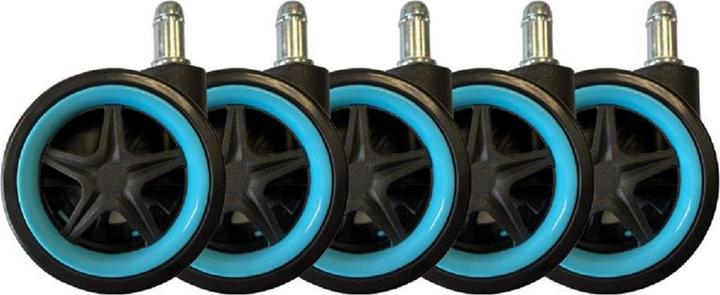 LC-Power Ruote LC-CASTERS-DRIFT Set di 5 Ruote blu chiaro