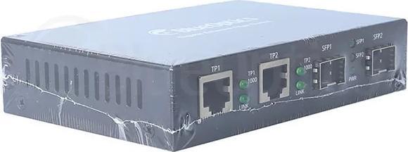 Image du produit BlueOptics Convertisseur de média Gigabit Ethernet 2x SFP, 2x 10/100/1000M RJ45
