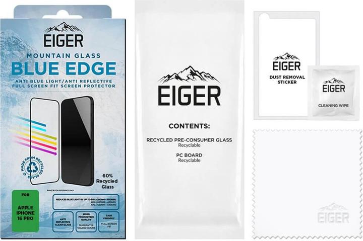 Image du produit Eiger Mountain Glass Blue Edge (1 pièce(s), Apple iPhone 16 Pro)