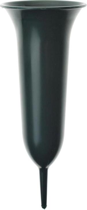Produktbild Opiflor Grabvase Trompus, 37 cm Dunkelgrün (1 x, 13.5 x 13.5 x 38 cm, 6.93 l)