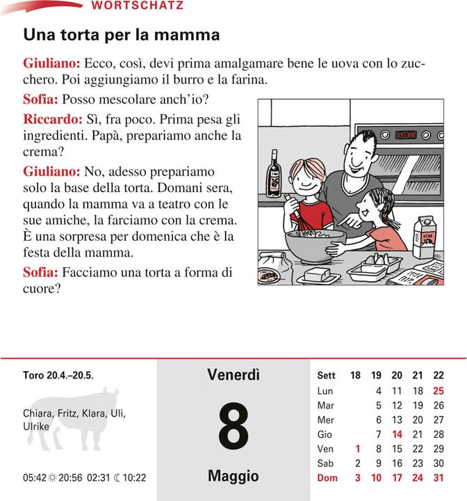 Produktbild Harenberg Italienisch Sprachkalender 2026 - Italienisch lernen leicht gemacht - Tagesabrei (Deutsch, Italienisch, Steffen Butz, Tiziana Stillo, 2025)