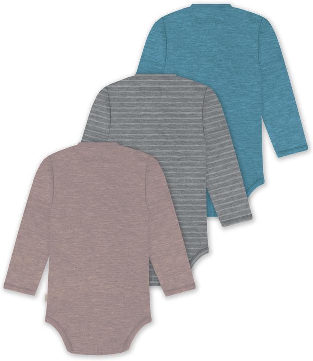 Image du produit Normani Lot de 3 body bébé emmailloté manches longues body Toddler en laine mérinos - 9357 (86)
