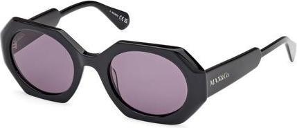 Actual product image Latetobed Max & Co Mo0115 01A Shiny Black Sunglasses for Women 51/22/140