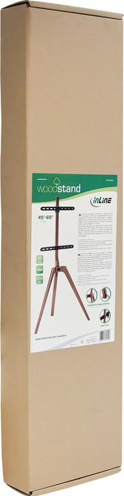 Productafbeelding InLine woodstand TV-standaard, statief, voor LED TV 45"-65" (114-165cm), max. 40kg (Universeel, 65", 40 kg)
