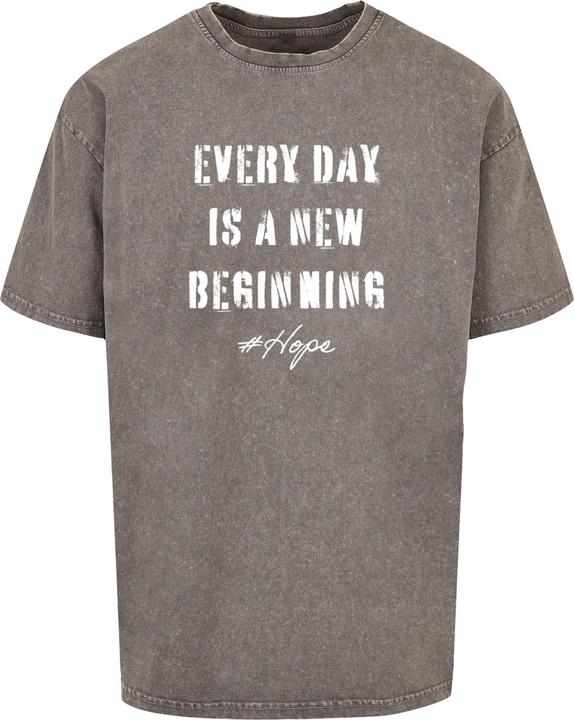 Merchcode Hope 2 Acid Washed Heavy Oversized Tee - 111647
