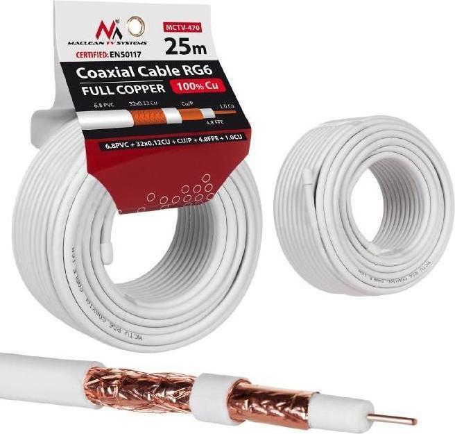 Produktbild Maclean MCTV-470 Koaxialkabel RG-6/U (Antennenkabel)