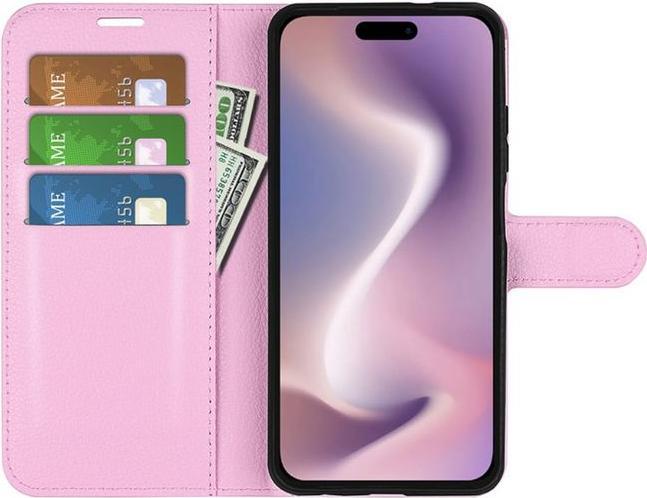Actual product image MU Classic Litchi Leather Bookcover Series (Apple iPhone 16)
