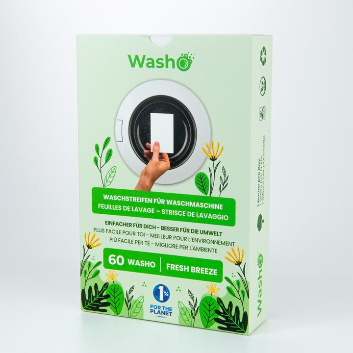 Actual product image Washo Washing strips (60 Washing cycles, Washcloths)