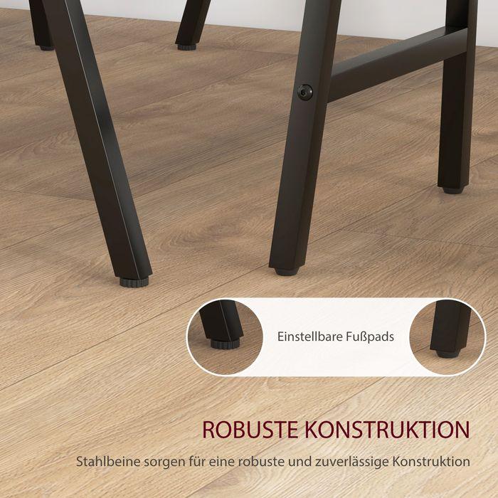 Produktbild Swisshandel24 Bartisch mit Barhocker Set, 5-teilig Essgruppe, Küchentisch, Bartisch Set, Braun (120 x 60 x 91 cm)