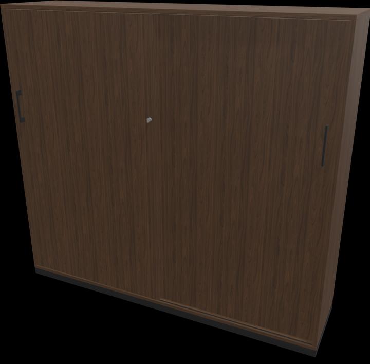 Walnut decor dark with structure, Black