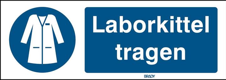 Image du produit Brady Étiquette de sécurité ISO - Porter une blouse de laboratoire