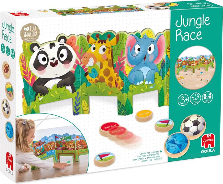 Actual product image Goula Jungle race, d/f/i from 3 years, 2-4 players, 2 games in 1 (German, French, Italian)