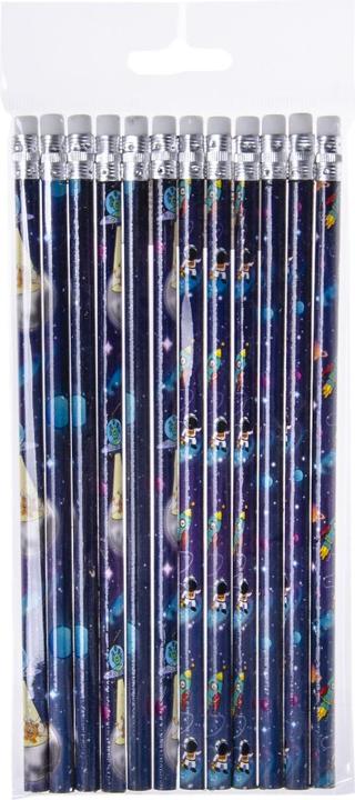 Actual product image LG-Imports Weltall Bleistifte mit Radiergummi Weltraum Party (12 x)