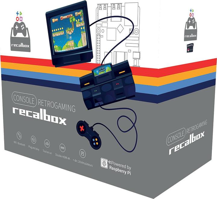 Image du produit HutoPi Console officielle Recalbox Retrogaming 4GB RAM / 128GB (Nespi box)
