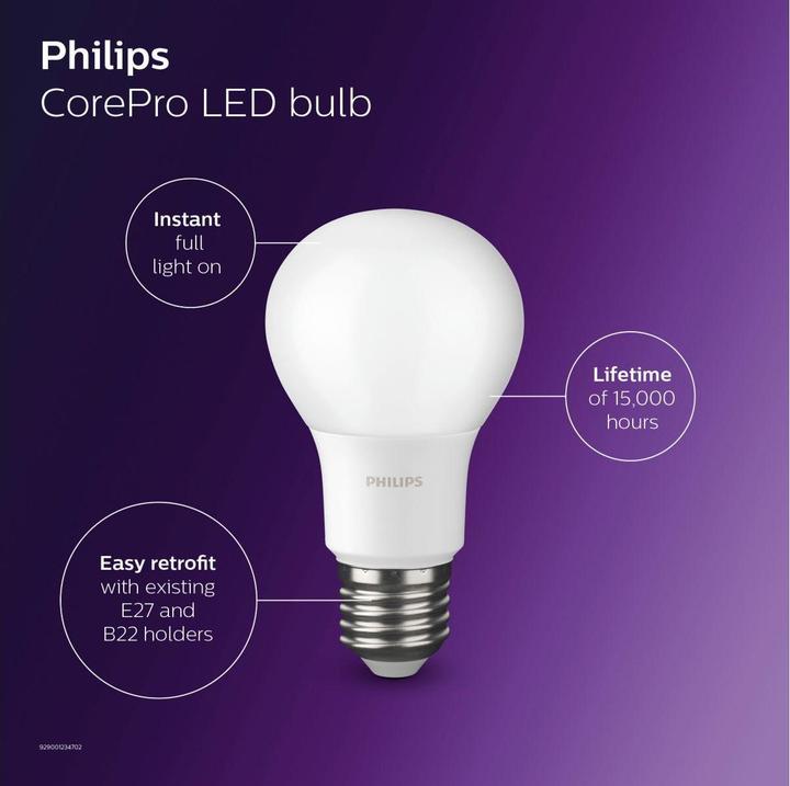 Actual product image Philips CorePro LED (E27, 8 W, 806 lm, 1 x, F)