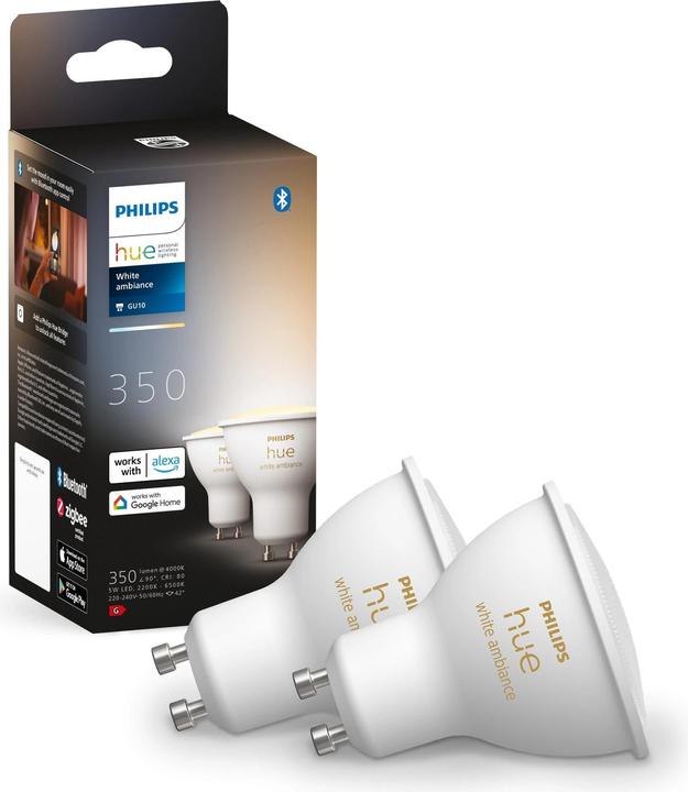 Actual product image Philips Hue White Ambiance BT (GU10, 5 W, 350 lm, 2 x, G)