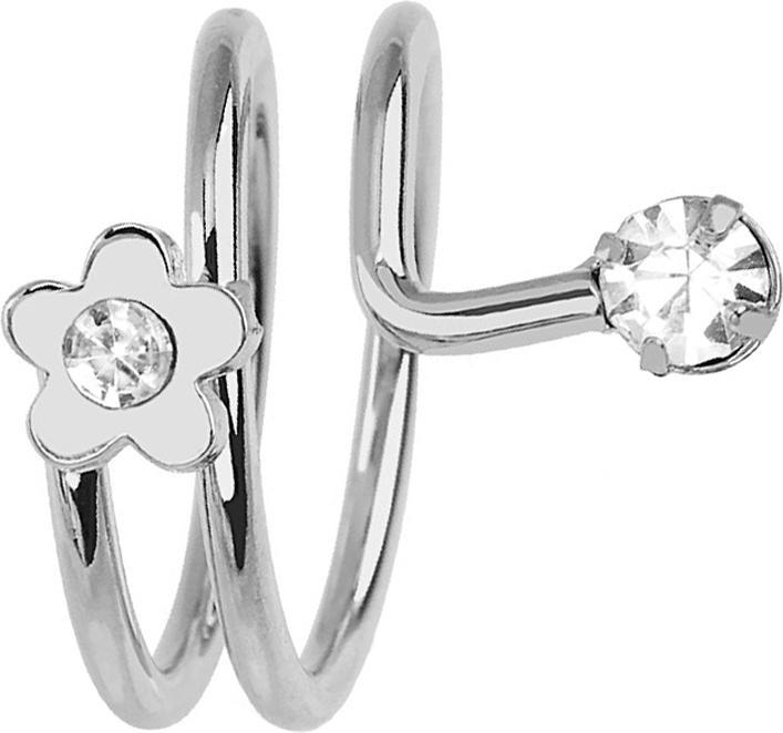 Immagine prodotto Star Piercing Anello in argento con fiore e cristallo (38)