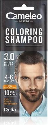 Produktbild Cameleo Men Coloring Shampoo Dunkelbraunes Haar Bart Schnurrbart Sichtbare Farbe in 10 Minuten (15 ml)