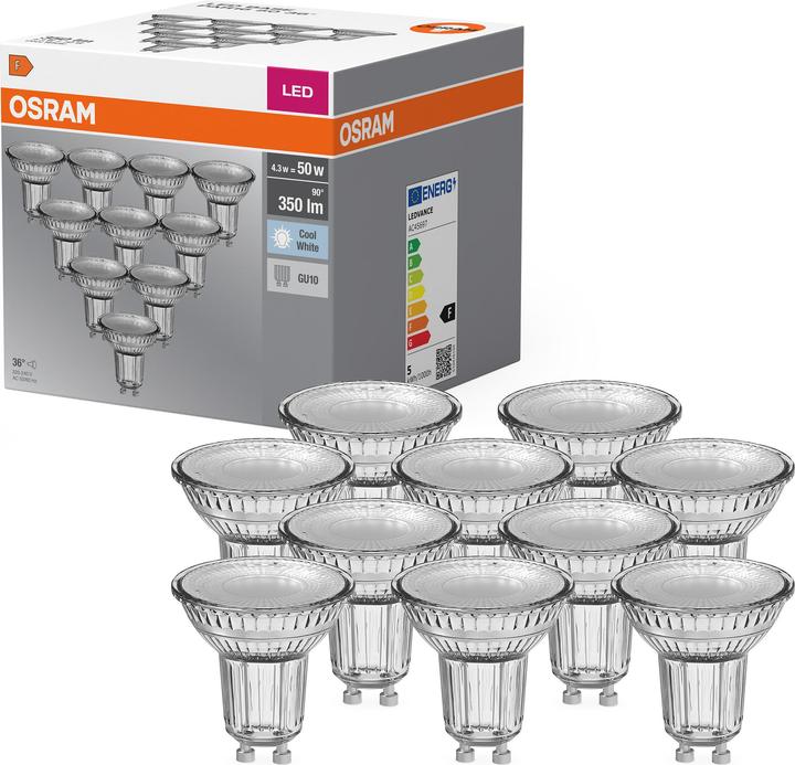 Actual product image Osram Base PAR16 (GU10, 4.30 W, 350 lm, 10 x, F)