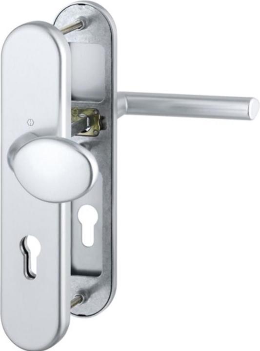Produktbild Hoppe Schutzgarnitur Stockholm 76G/3331/3410/1140 Aluminium F1 72 mm 42-47 mm (Türgriff)