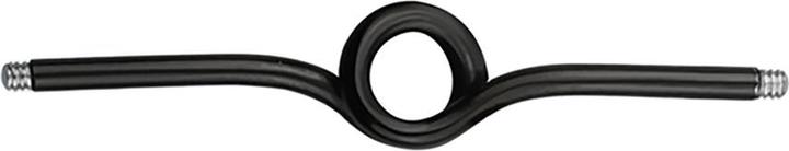 Star Piercing Barbell-Stab schwarz Schleife (ohne Messing, Chirurgenstahl 316L)