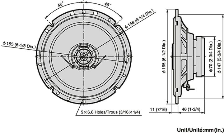 Produktbild Pioneer TS-1702i (170 W, 17 cm, 6 x 9")
