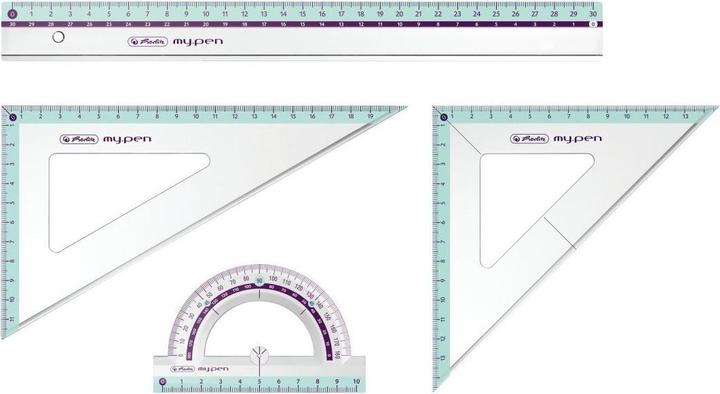 Actual product image Herlitz my.pen geometry set 4 pieces (300 mm)