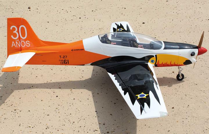 Productafbeelding Seagull Models SG-Models ) Embraer T-27 Tucano 85" 35-40cc ZONDER intrekbaar landingsgestel (Schaalmodel)