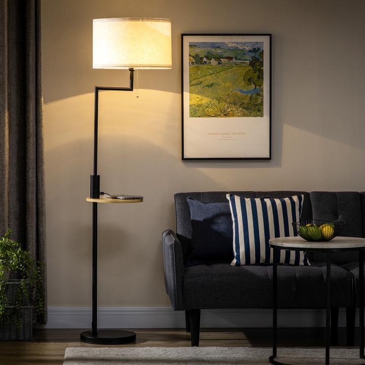 Image du produit Homcom Lampadaire avec un long câble d'alimentation (E27)