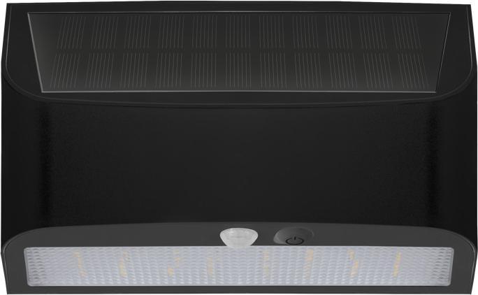 Actual product image Century Arcadia Max Solar LED wall light black (600 lm, IP65)