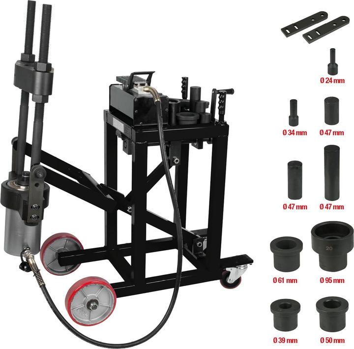 Produktbild KS Tools Achsschenkelbolzen-Presse, 75t, mit Hülsen-Satz, 29-tlg