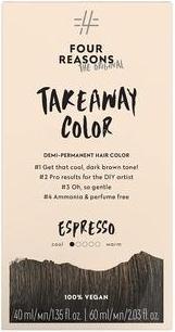 Produktbild Four Reasons Original Takeaway Color Espresso 4.1 Cool Dark Brown Demi-Permanent Haarfarbe 100% Veg (4.1 Cool Dunkelbraun)
