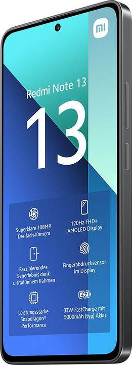 Image du produit Xiaomi Redmi Note 13 (128 Go, Midnight Black, 6.67", Double SIM hybride, 108 Mpx, 4G)