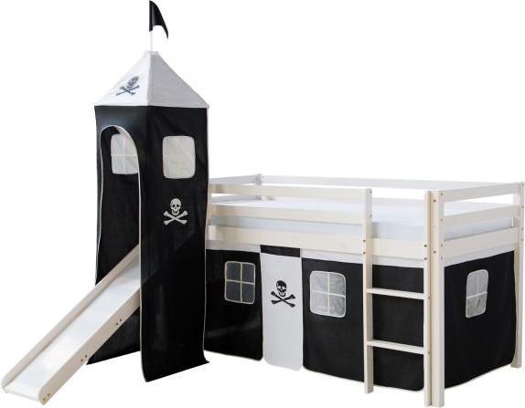 Actual product image Homestyle4u Loft bed with slide and tower (90 x 200 cm)