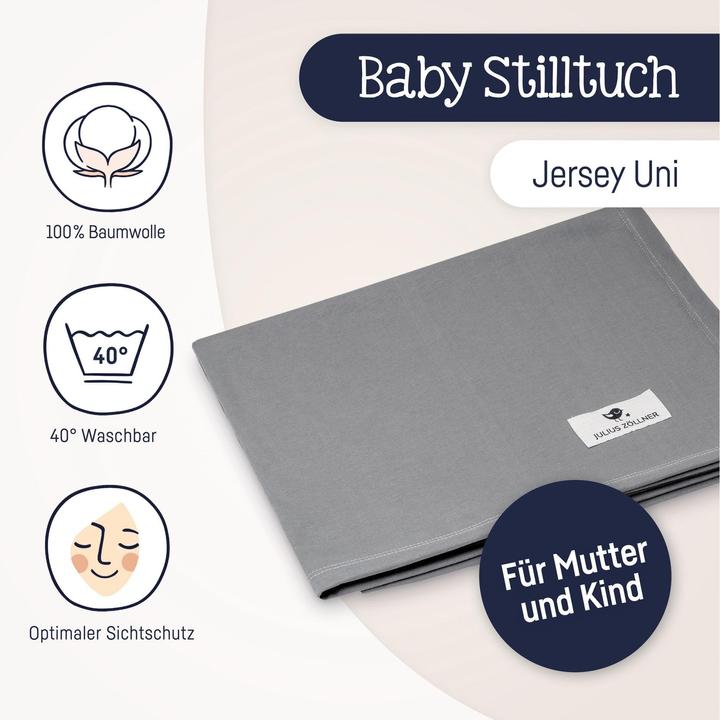 Actual product image Julius Zöllner Nursing cloth Jersey Uni Stone