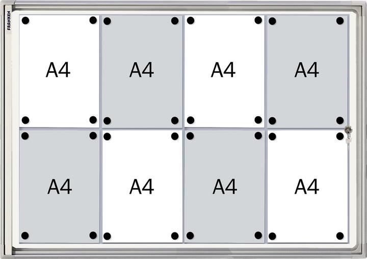 Produktbild Franken Schaukasten X-tra! Line FSA8 8x DIN A4 68x96x3cm weiss