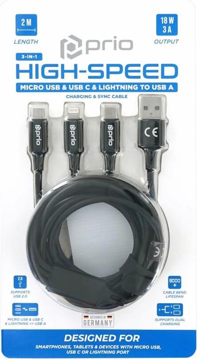 Image du produit prio 3en1 (2 m, USB 2.0)