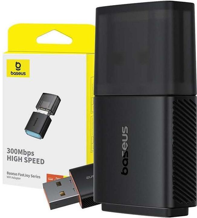 Produktbild Baseus Adapter WiFi FastJoy 300Mbps (czarny) (USB)