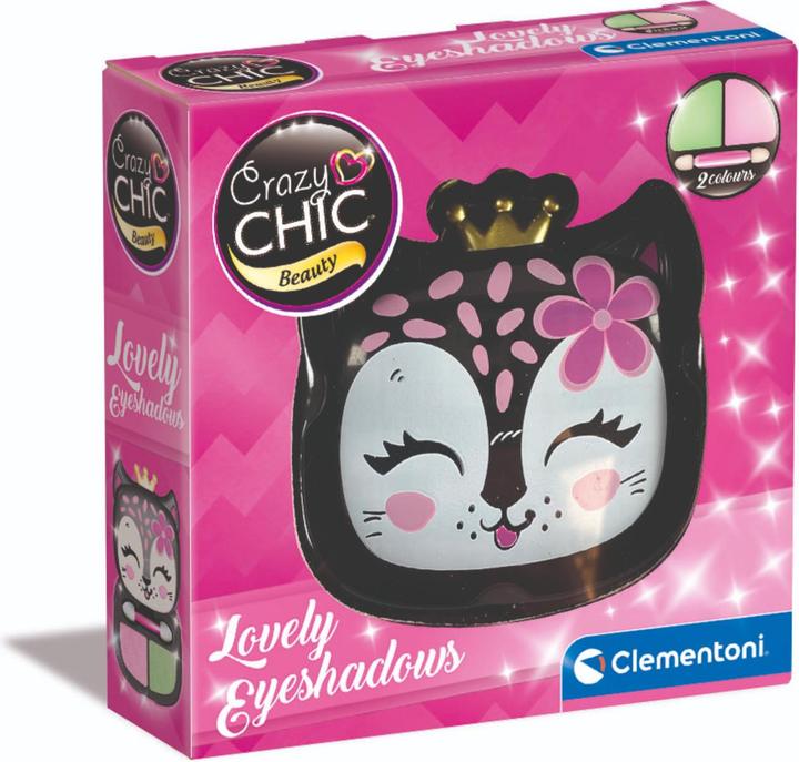 Clementoni 18809 Crazy Chic – Lovely Eyeshadow: Panther – Lidschatten-Make-up, sicher und hypoallerg