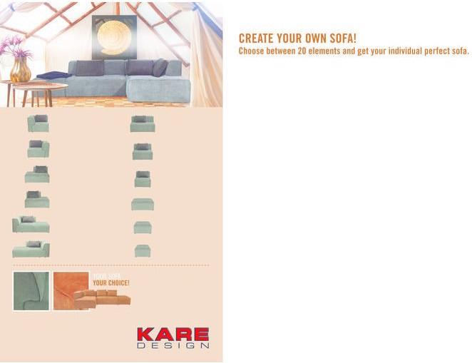 Produktbild Kare Design Ecke 100 Infinity Elements Grau Rechts (Modular Sofa)