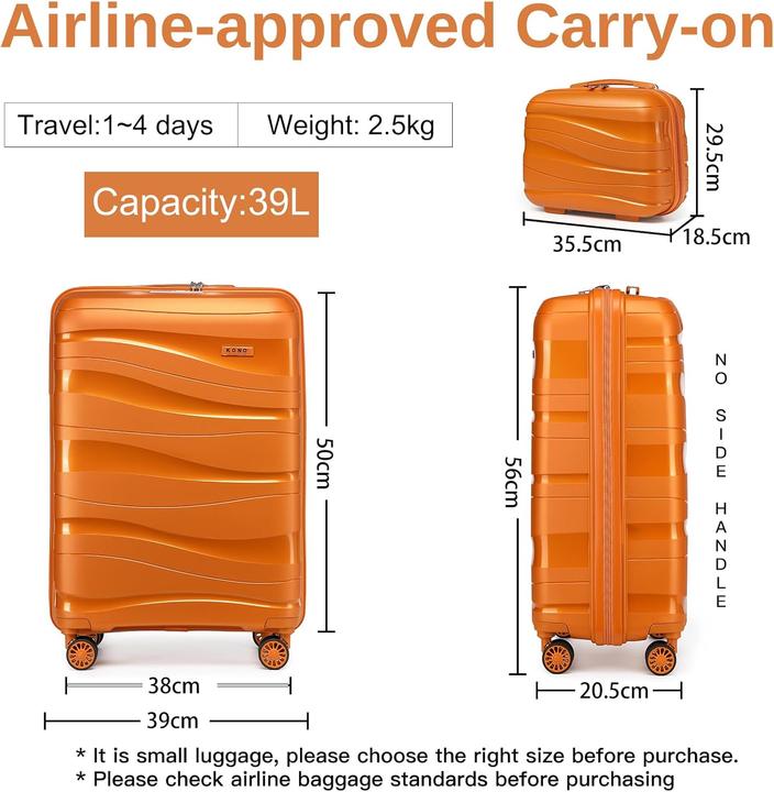 Image du produit Kono Gepäckset: Koffer und Kosmetikkoffer (39 l, Bagage à main (jusqu'à 50l))