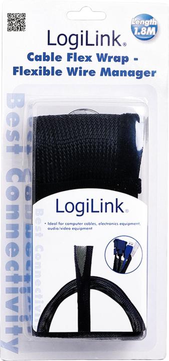Actual product image LogiLink Cable bundle fabric conduit, black (Cable conduit, 180 cm)