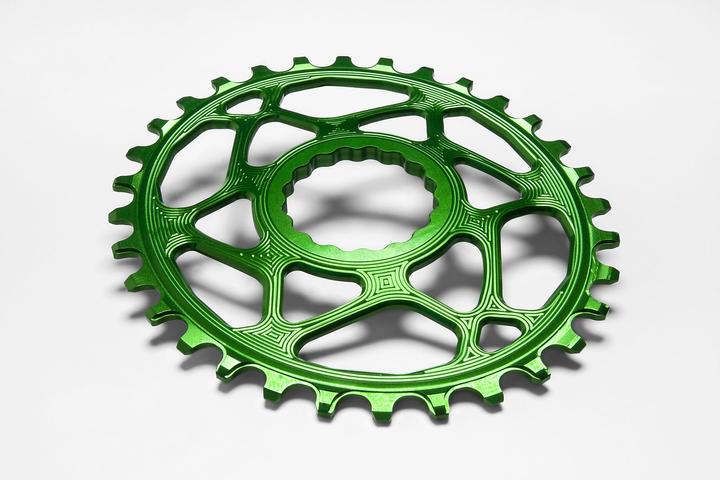 Image du produit AbsoluteBLACK aBLACK MTB OVAL RaceFace Cinch Direct Mount BOOST 148 (3mm offset) VERT (32)