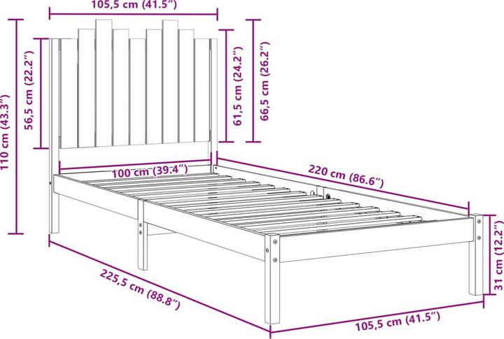 Produktbild VidaXL Carlita (100 x 220 cm)