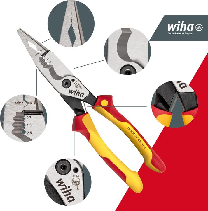 Actual product image Wiha 45705 Universal multifunction pliers 209mm (209 mm)