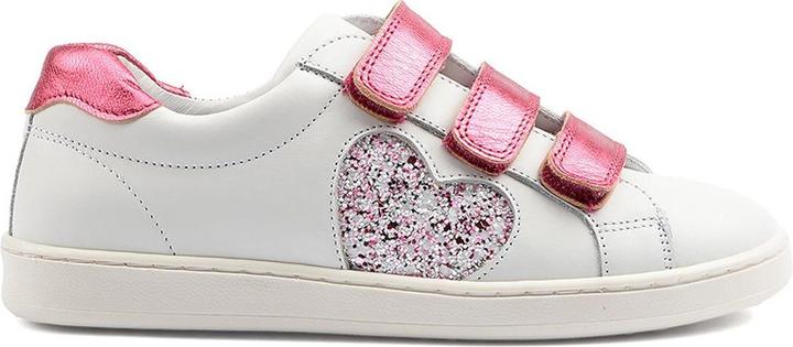 Benjie Montreux velcro Kinder Weiss Glitter fuchsia