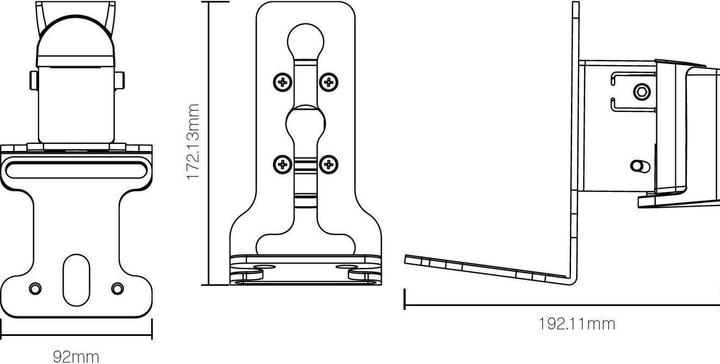 Actual product image Flexson Wall mount SONOS ERA 300 white (1 pcs., Wall installation, Pivoting, Tiltable)