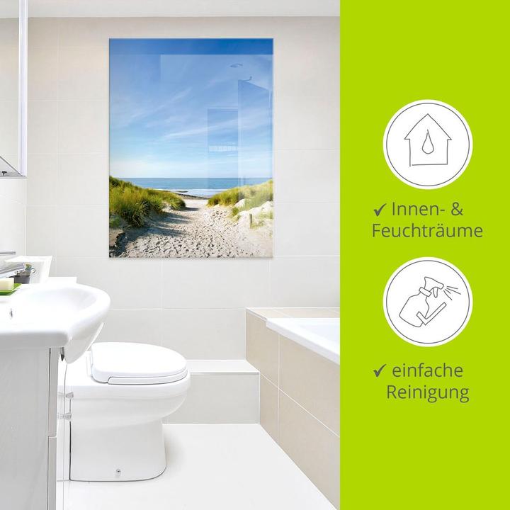 Image du produit Artland Tableau en verre Plage avec dunes de sable et chemin vers la mer T9EX (30x30 cm)
