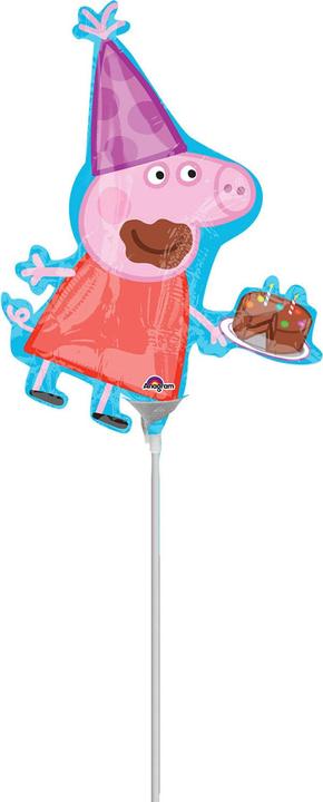 Actual product image Anagram Mini Shape ' Peppa Pig ' Foil Balloon, Loo (5 x)